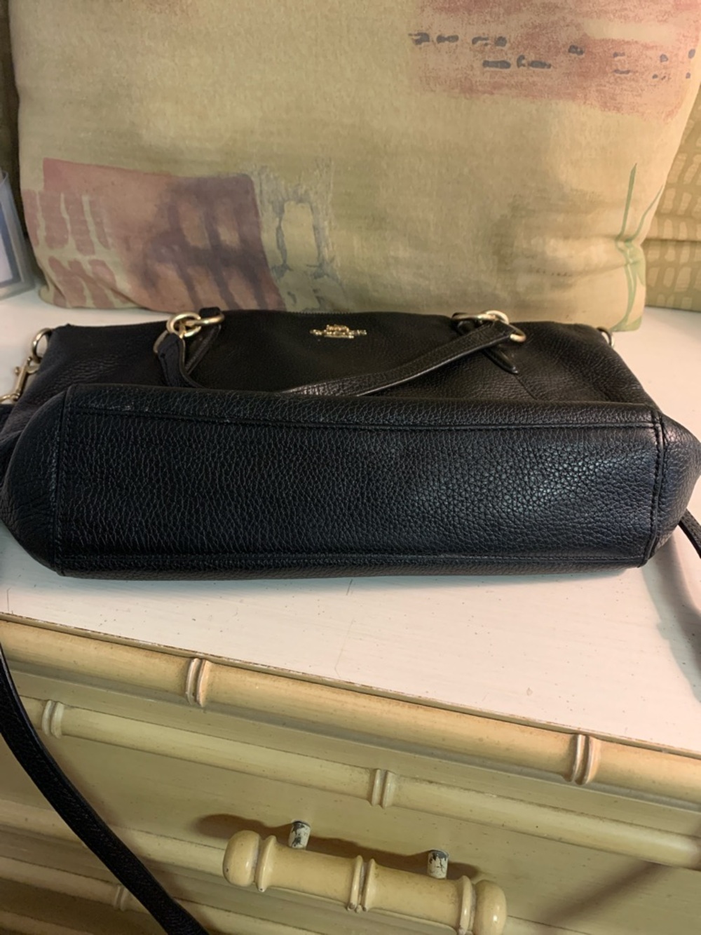 Coach Kelsey Satchel Crossbody Pebbled Leather Shoulder Bag with Gold Hardware - Picture 6 of 11